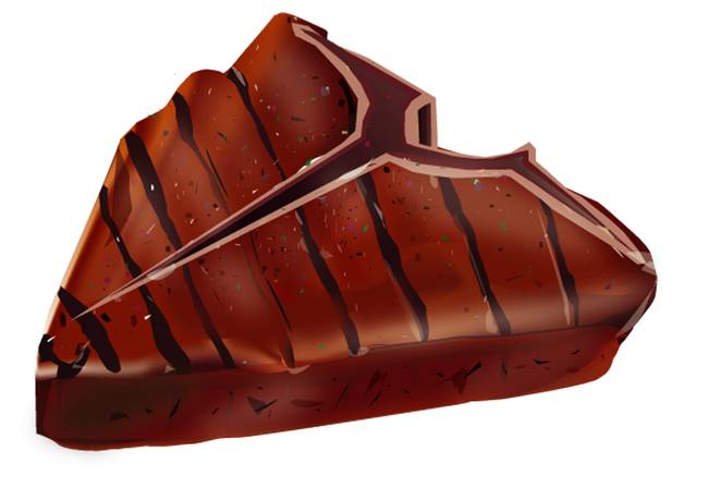 650x447 t bone steak - T Bone Steak Drawing