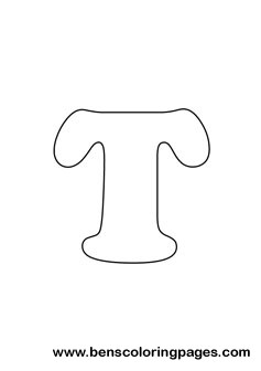 237x336 Free Letter T Coloring Page - T Drawing