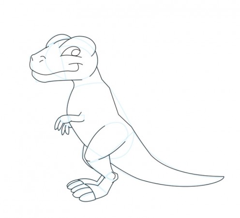 496x451 how to draw a cartoon t rex feltmagnet - T Rex Cartoon Drawing
