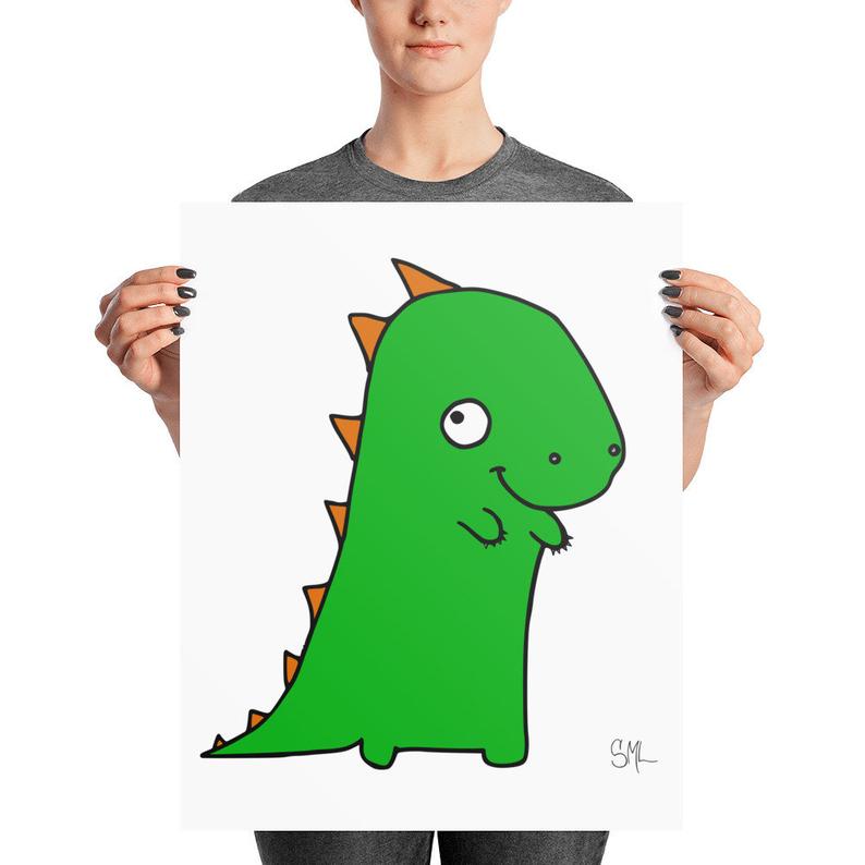 794x794 little t rex cartoon etsy - T Rex Cartoon Drawing