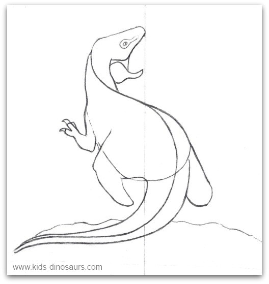528x559 How To Draw A Dinosaur - T Rex Dinosaur Drawing