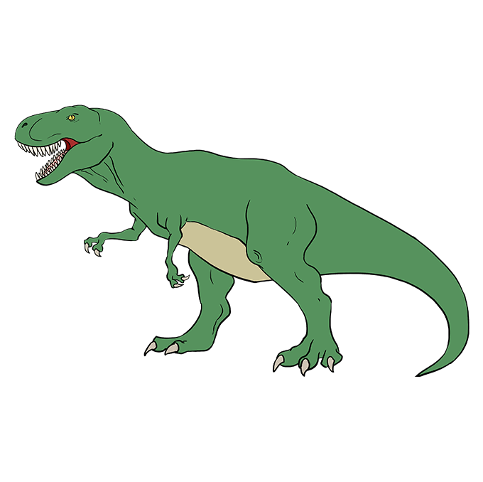 680x678 How To Draw A Tyrannosaurus Rex - T Rex Dinosaur Drawing