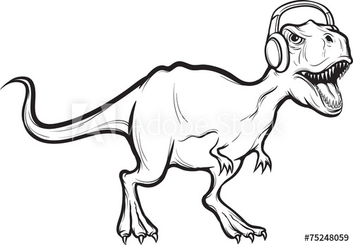 500x348 Whiteboard Drawing - T Rex Dinosaur Drawing
