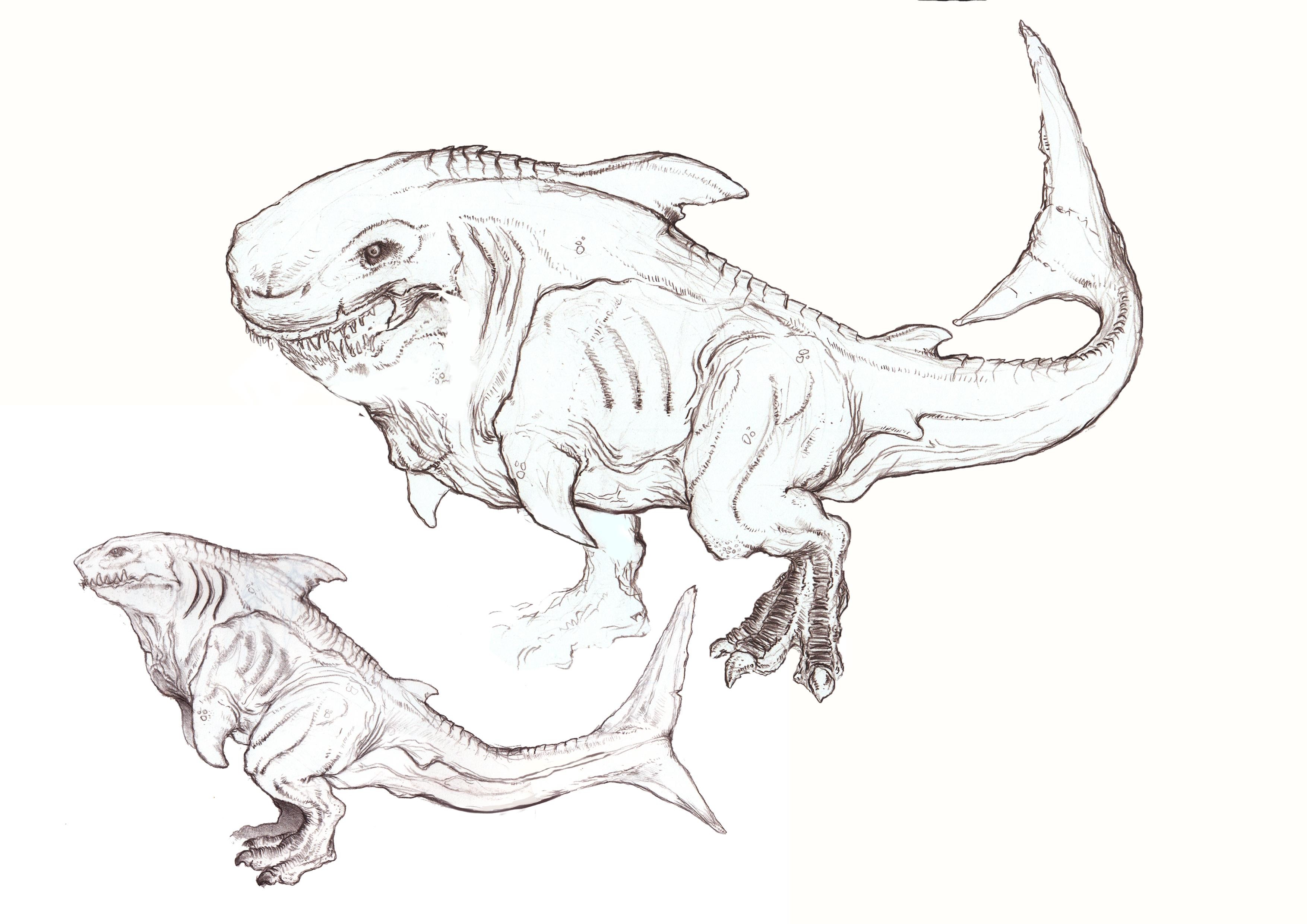 t rex simple drawing