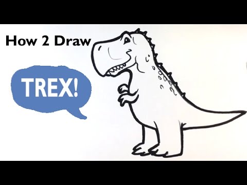 480x360 How To Draw A Dinosaur - T Rex Drawing Easy