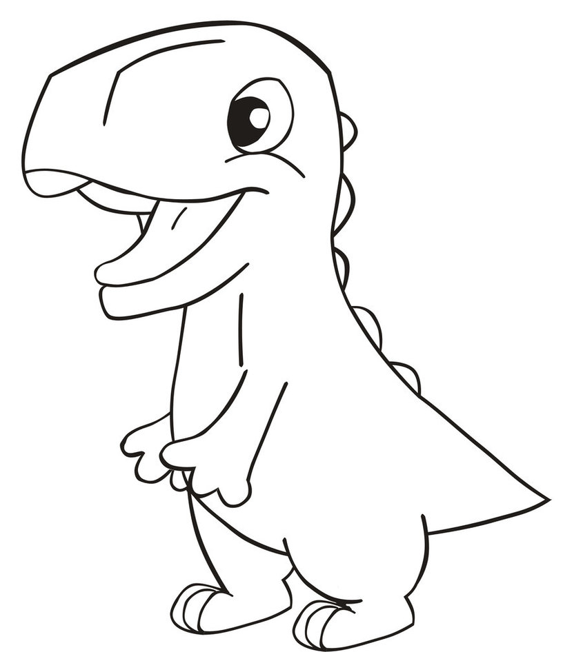845x946 Tyrannosaurus Rex Clipart Easy - T Rex Drawing Easy