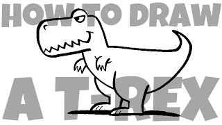 320x180 Dinosaur Drawing For Kids - T Rex Drawing Easy