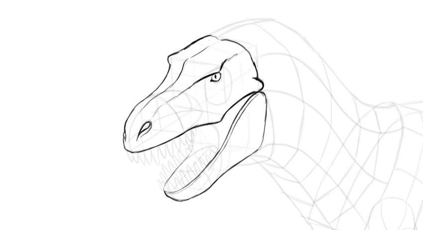 850x463 How To Draw A T Rex Dinosaur - T Rex Head Drawing