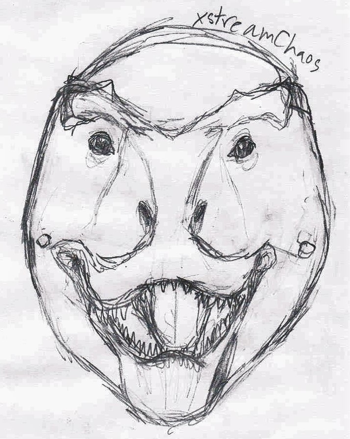 714x894 T Rex Front Head Study - T Rex Head Drawing