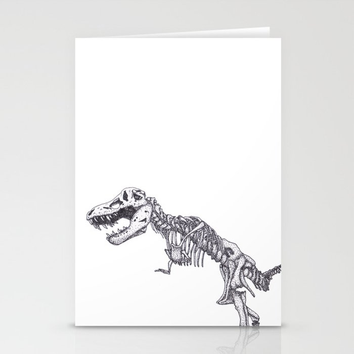 700x700 Tyrannosaurus Rex Skeleton Stationery Cards - T Rex Skeleton Drawing
