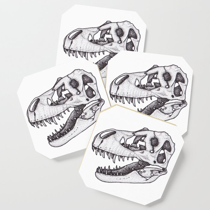 700x700 T Rex Skull Coaster - T Rex Skull Drawing