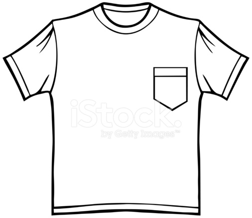 506x439 Pocket T Shirt Stock Vector - T Shirt Drawing