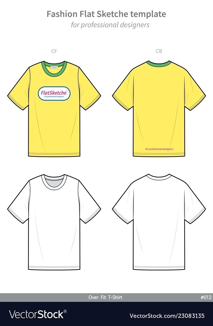 706x1080 Tee Shirt Fashion Flat Technical Drawing Vector Image T Shirt - T Shirt Drawing Template
