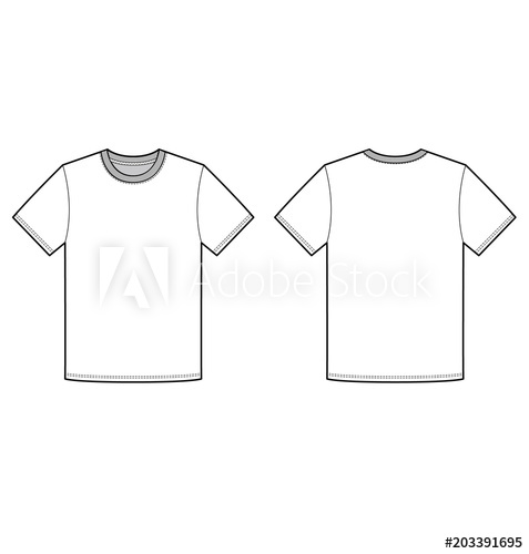477x500 Top Tee Shirt Fashion Flat Technical Drawing Template - T Shirt Drawing Template