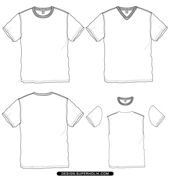 551x580 Fashion Design Templates, Vector Illustrations And Clip Artst - T Shirt Flat Drawing