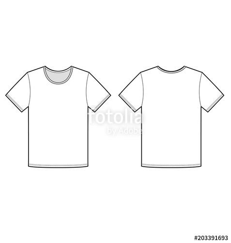 477x500 top tee shirt fashion flat technical drawing template stock image - T Shirt Flat Drawing