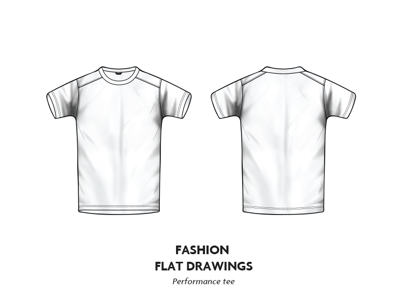 800x600 andrea busnelli fashion design flat drawings - T Shirt Flat Drawing