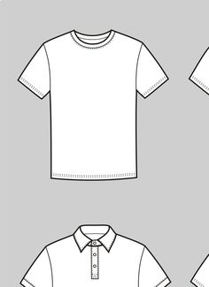 236x325 T Shirt Vector Fashion Flat Sketch, Adobe Illustrator Design - T Shirt Outline Drawing