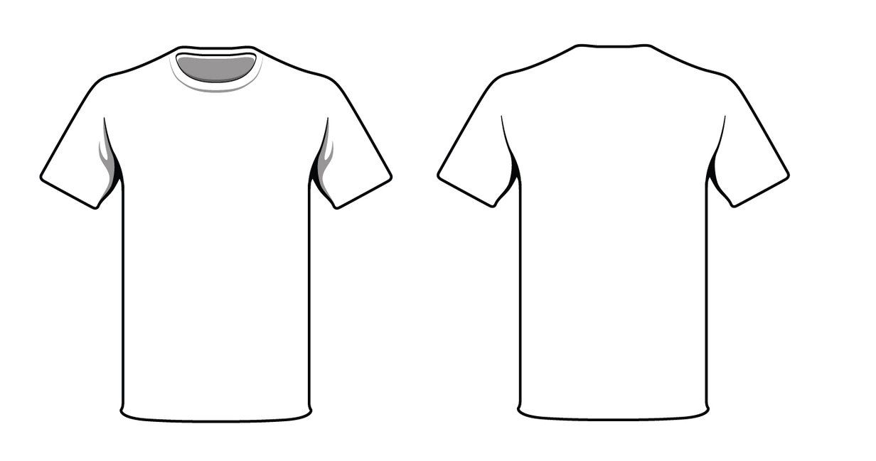 1232x649 White T Shirt - T Shirt Outline Drawing