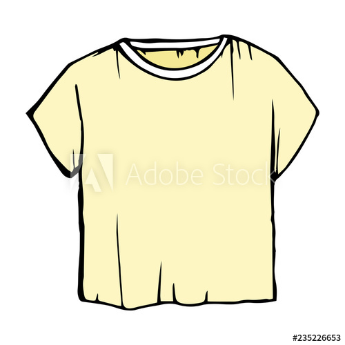 500x500 pastel children's outline drawing clothes gentle yellow sketch t - T Shirt Outline Drawing