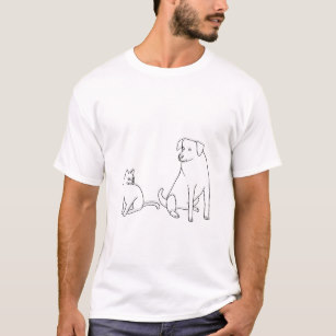307x307 Cat Outline Drawing T Shirts Shirt Designs Zazzle Ca - T Shirt Outline Drawing