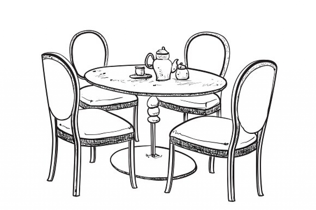 Table And Chair Drawing at Explore collection of