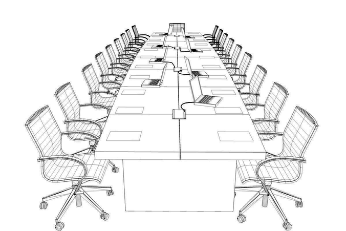 676x451 meeting table and chair model cgtrader - Table And Chair Drawing
