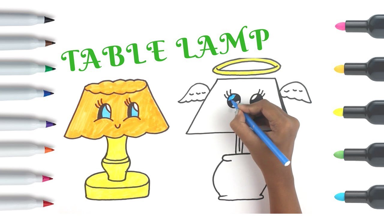 Table Lamp Drawing at PaintingValley.com | Explore collection of Table