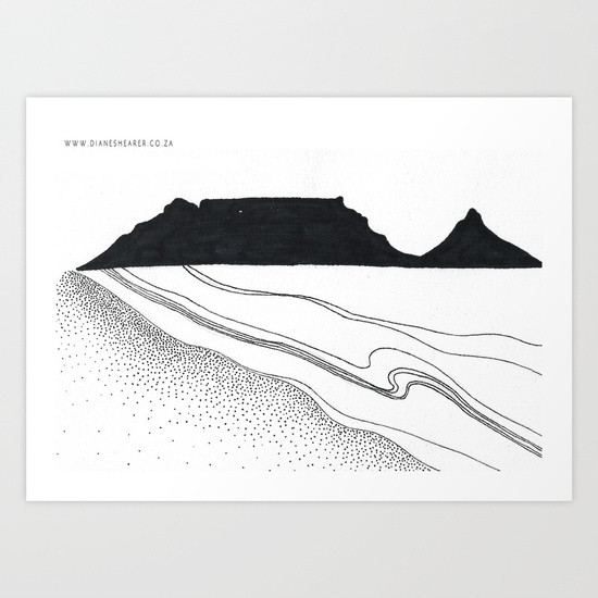 550x550 Table Mountain Drawing - Table Mountain Drawing