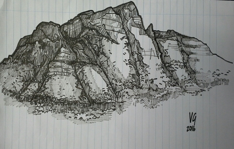 Table Mountain Drawing at PaintingValley.com | Explore collection of ...