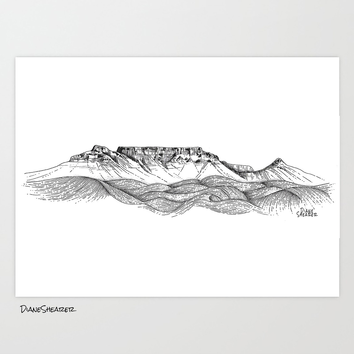 Table Mountain Drawing at PaintingValley.com | Explore collection of