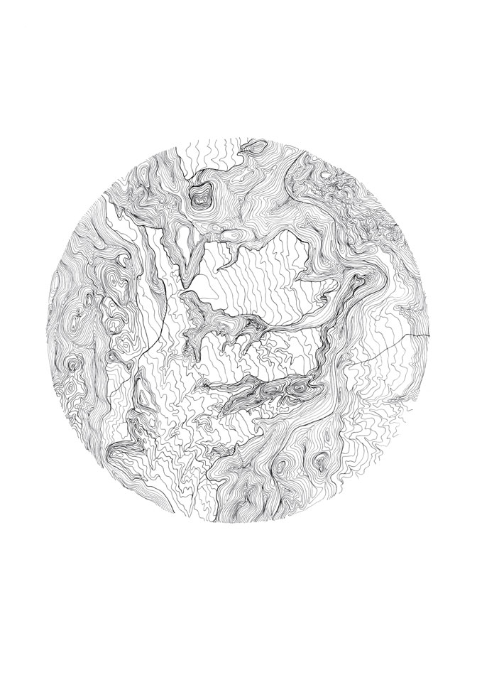 672x950 Contours - Table Mountain Drawing