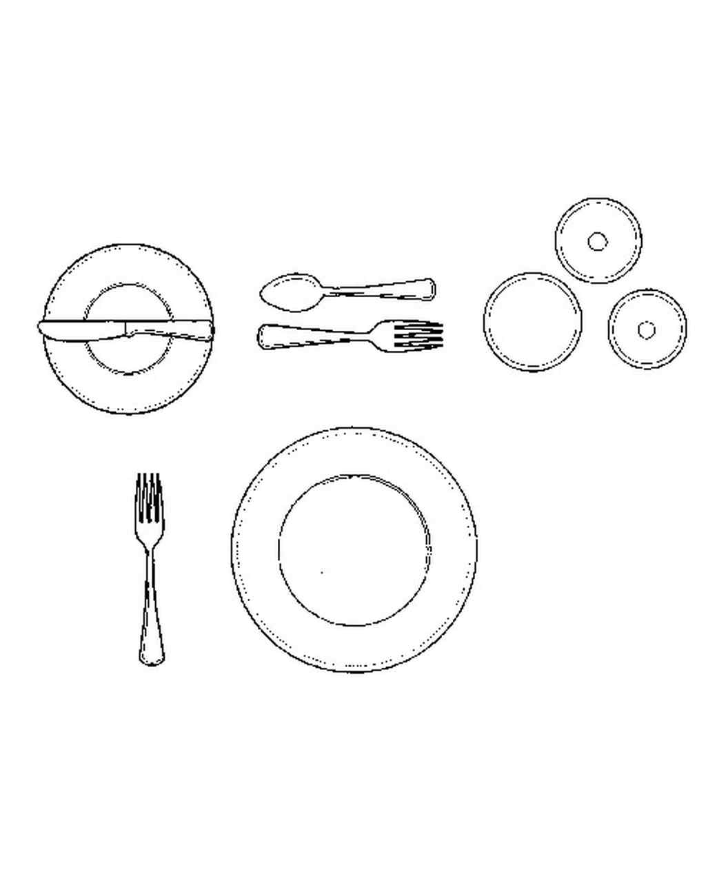 1040x1300 How To Set A Formal Dinner Table Martha Stewart - Table Setting Drawing