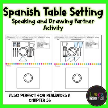 350x350 Spanish Table Setting Speaking And Drawing Partner Activity Tpt - Table Setting Drawing