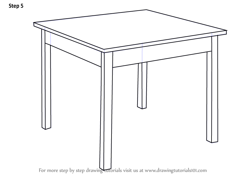 844x598 Learn How To Draw A Table - Tables Drawing