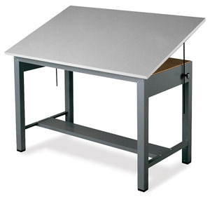 300x281 mayline economy ranger steel four post drawing tables - Tables Drawing