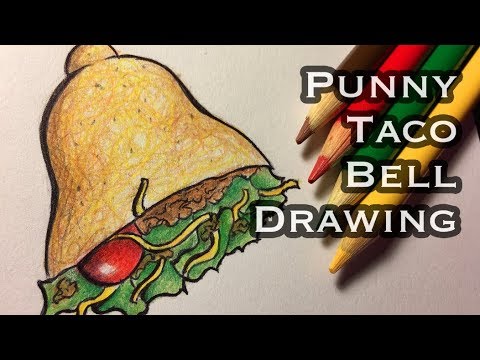 480x360 punny taco bell colored pencil drawing time lapse anila tac - Taco Bell Drawing