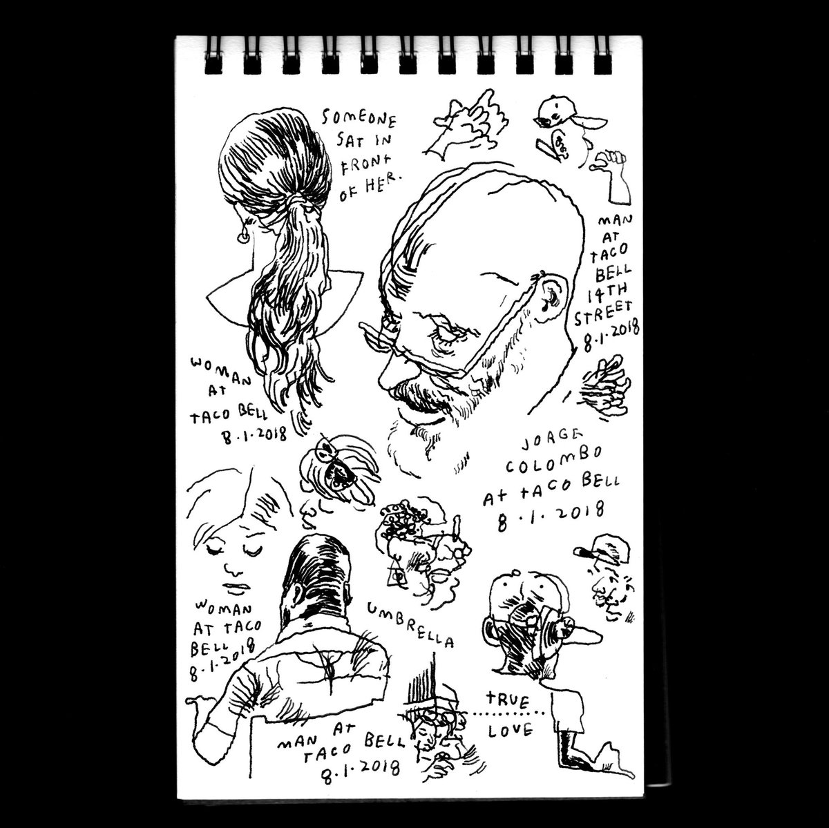 1200x1199 jason polan on twitter drawing - Taco Bell Drawing