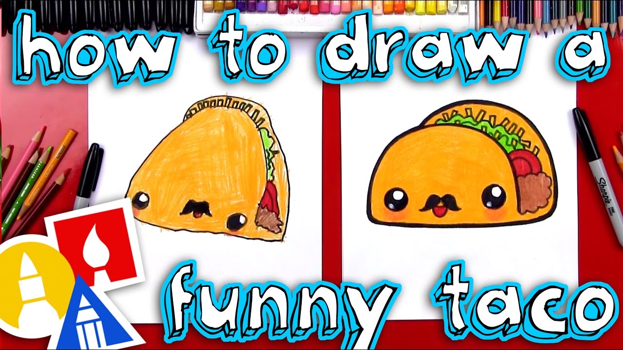 1280x720 how to draw a funny taco - Taco Drawing