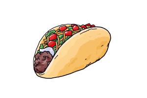 300x200 how to draw taco step - Taco Drawing