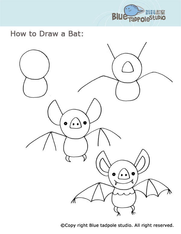 600x776 Blue Tadpole Studio - Tadpole Drawing