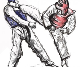 280x235 Taekwondo Vector - Taekwondo Drawing