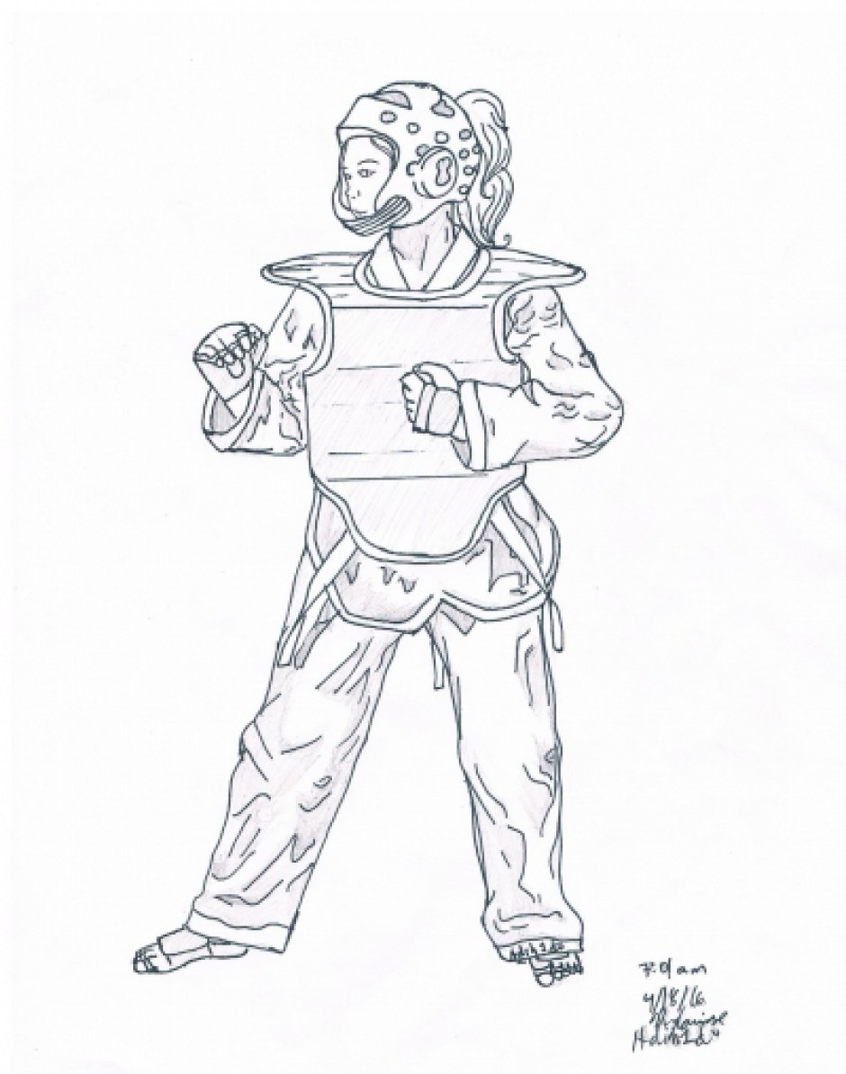 940x1194 Taekwondo - Taekwondo Drawing