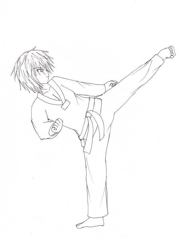 600x774 Taekwondo Drawings - Taekwondo Drawing