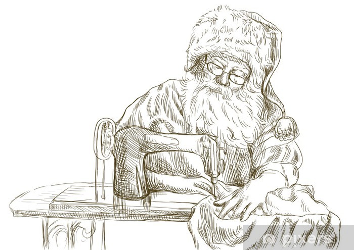 700x495 santa claus as vintage tailor - Tailor Drawing