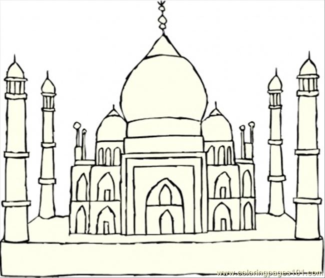 650x557 awesome idea taj mahal coloring - Taj Mahal Cartoon Drawing