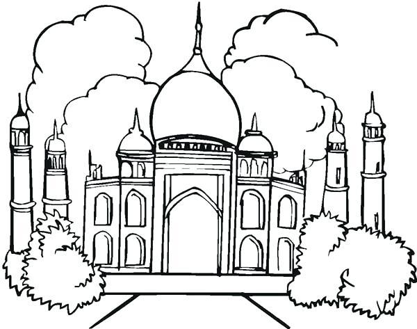 600x473 taj mahal drawing at getdrawings com - Taj Mahal Cartoon Drawing