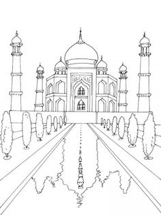 236x314 how to draw the taj mahal in steps middle school art - Taj Mahal Drawing