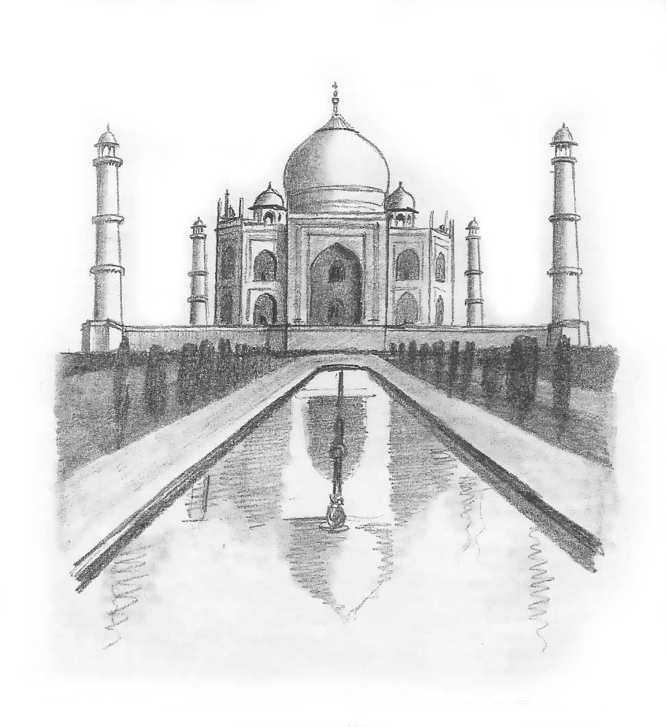 972x1062 taj mahal drawing art drawing drawings, art drawings, art - Taj Mahal Drawing