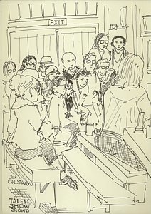 212x300 peace camp talent show crowd drawing - Talent Show Drawing